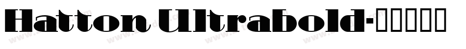 Hatton Ultrabold字体转换